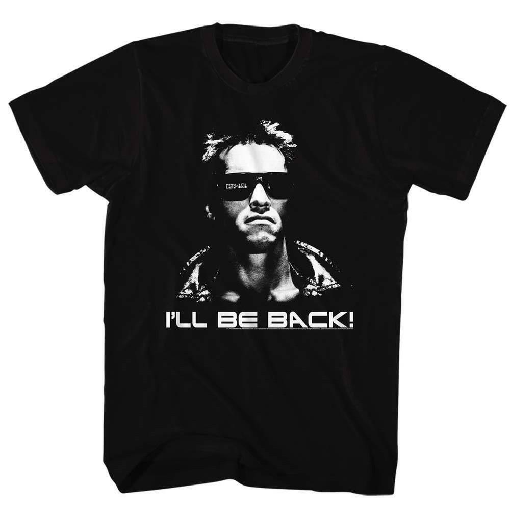 Terminator Ill Be Back Black Adult T Shirt